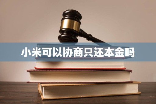 小米可以协商只还本金吗