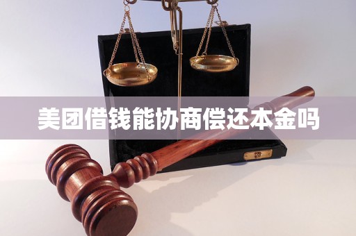 美团借钱能协商偿还本金吗