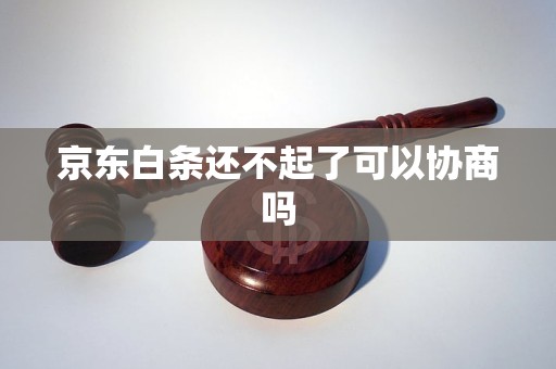 京东白条还不起了可以协商吗