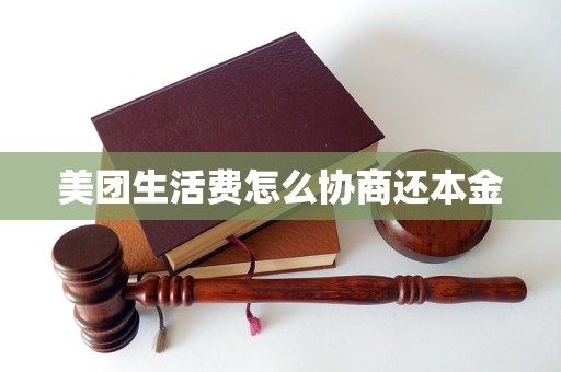 美团生活费怎么协商还本金