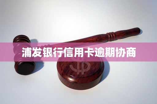 浦发银行信用卡逾期协商