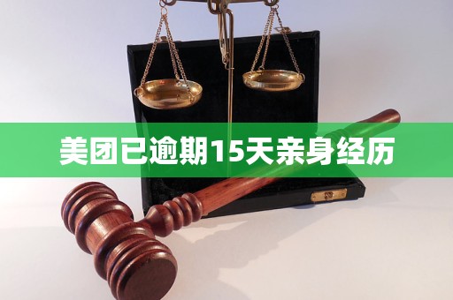 美团已逾期15天亲身经历
