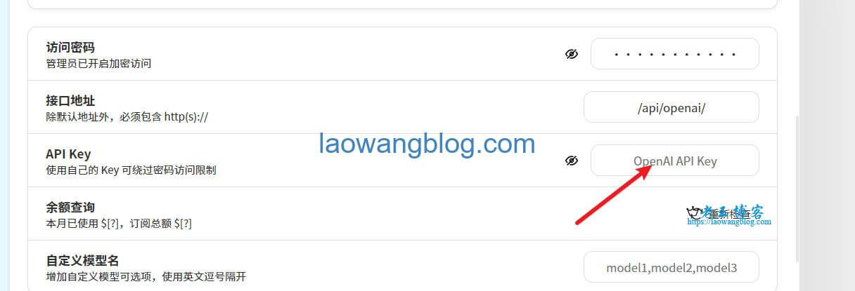 ChatGPT Next Web API 设置